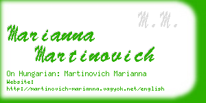 marianna martinovich business card